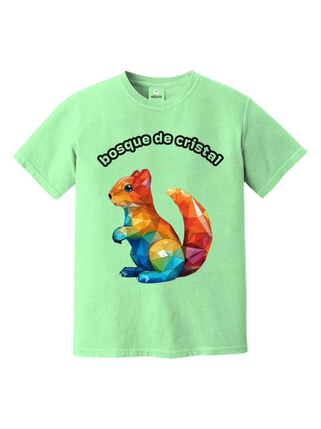 

allorio kids Girls Printed Pure Cotton Applique T-shirt, Green