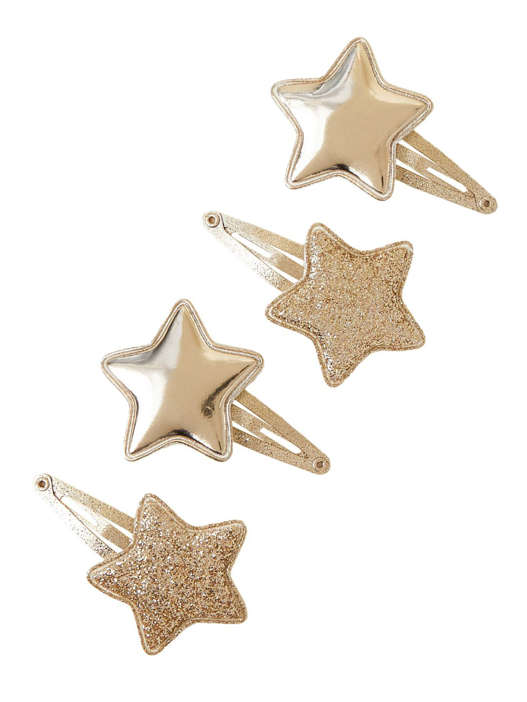 

Accessorize Girls Set of 4 Tic Tac Hair Clip, Gold