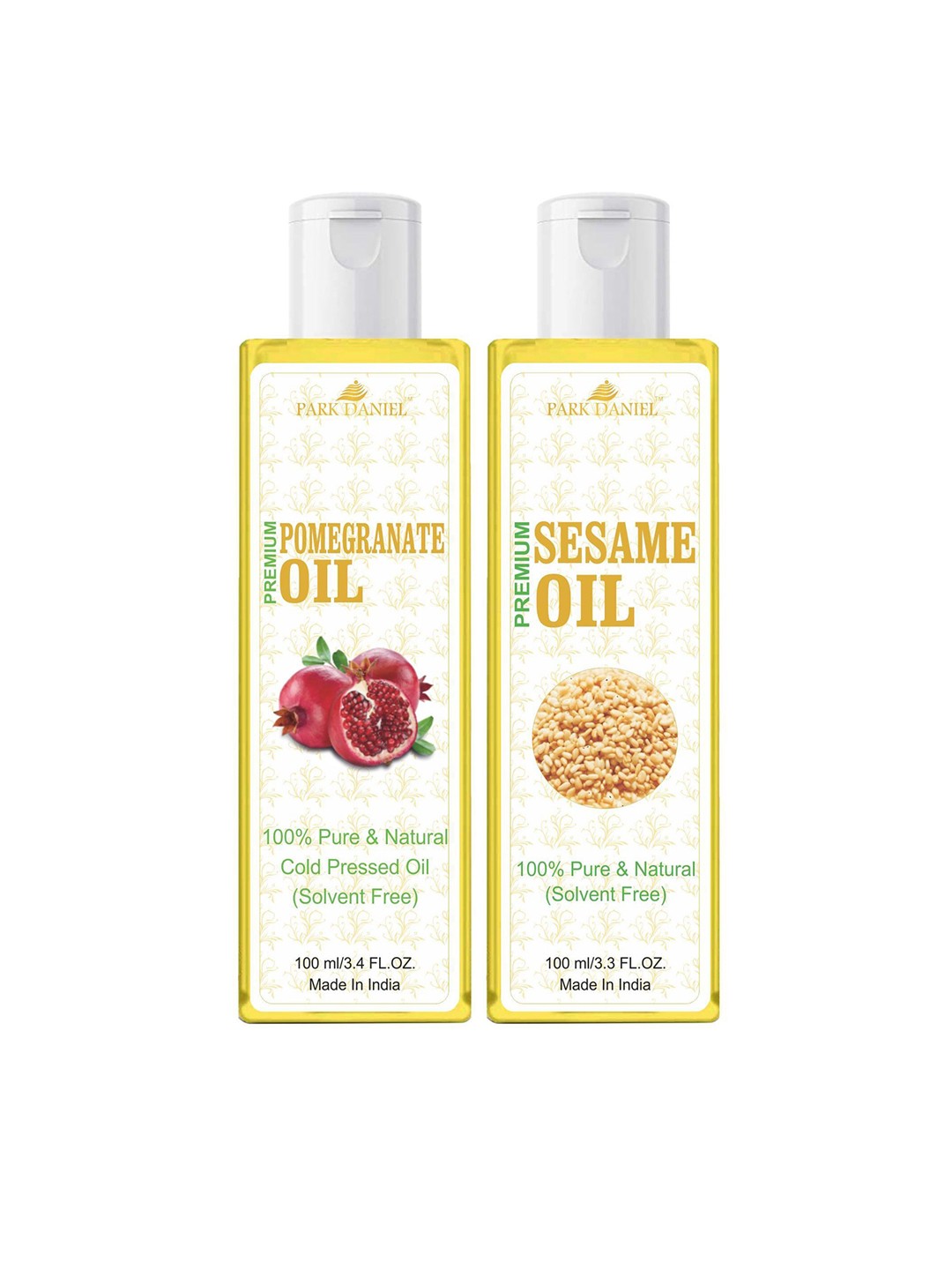 

Park Daniel Set Of 2 Pomegranate Oil & Sesame Oil - 100 ml Each, Transparent