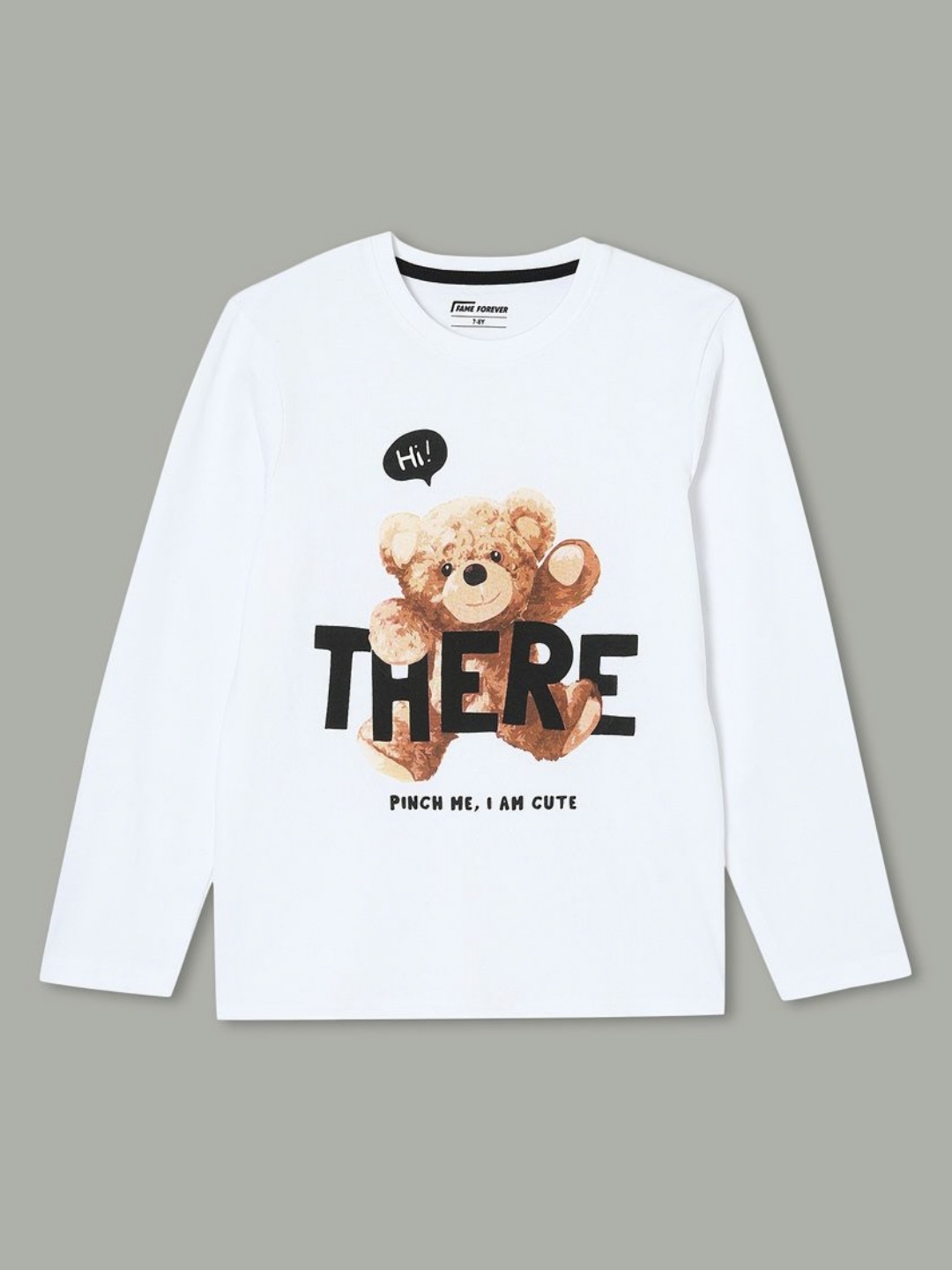 

Fame Forever by Lifestyle Boys Graphic Printed Round Neck Cotton T-shirt, White