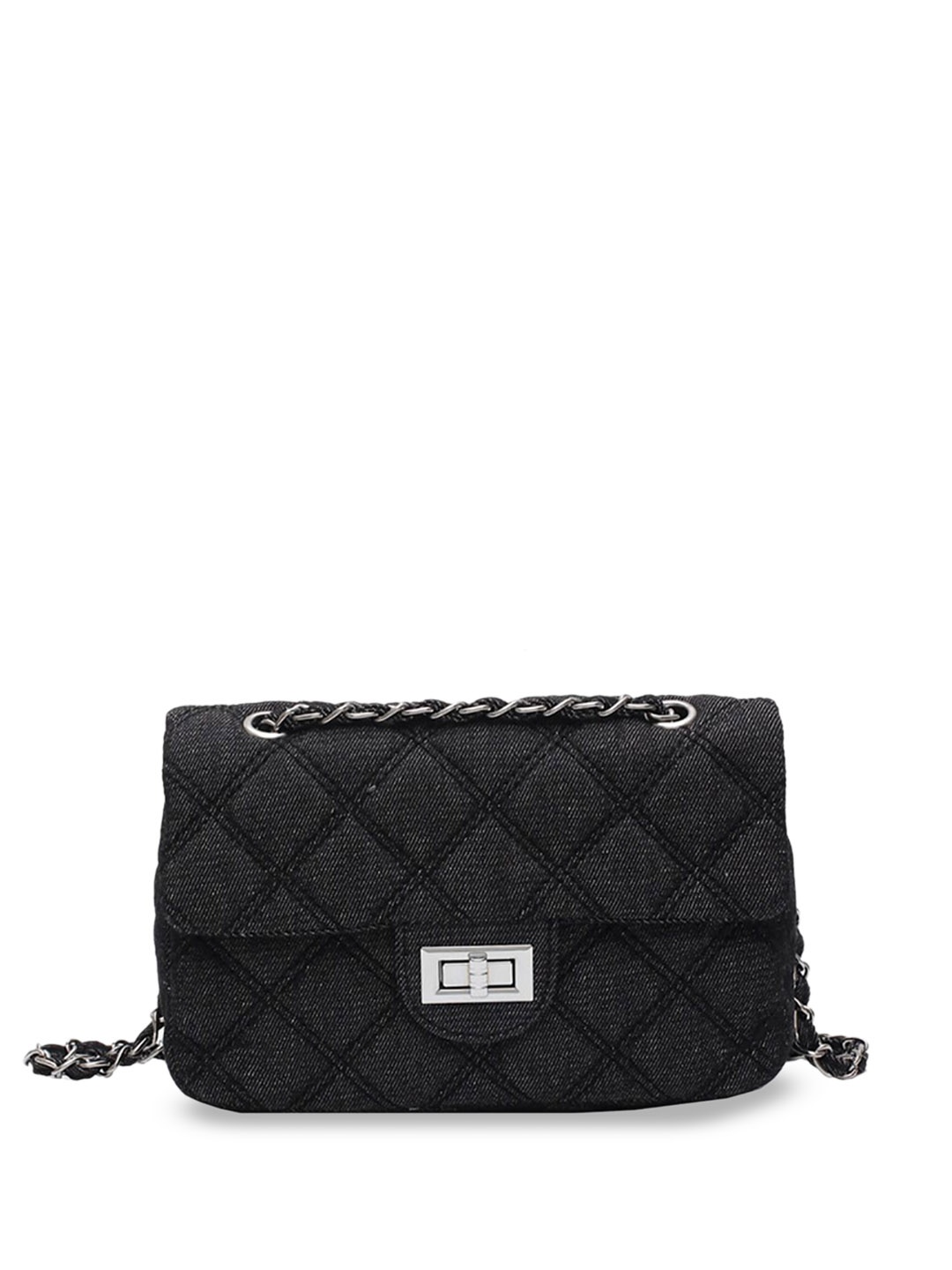 

StyleCast x Revolte Women Textured Structured Shoulder Bag, Black