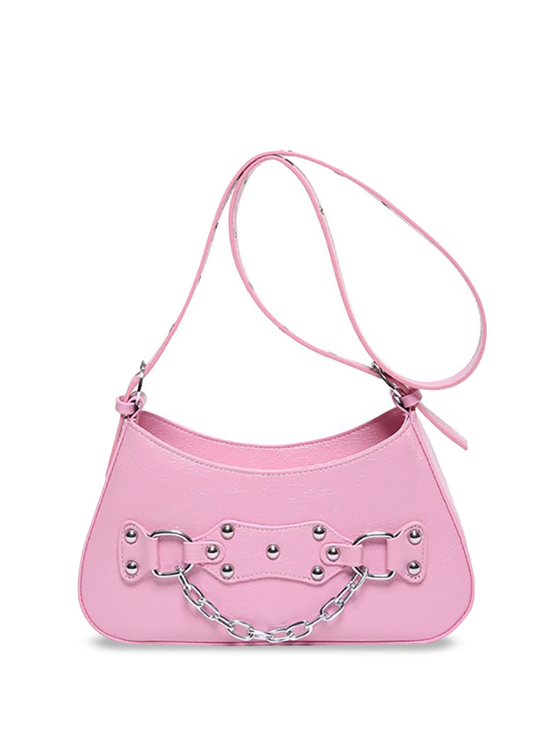 

StyleCast x Revolte Women Solid Half Moon Sling Bag, Pink