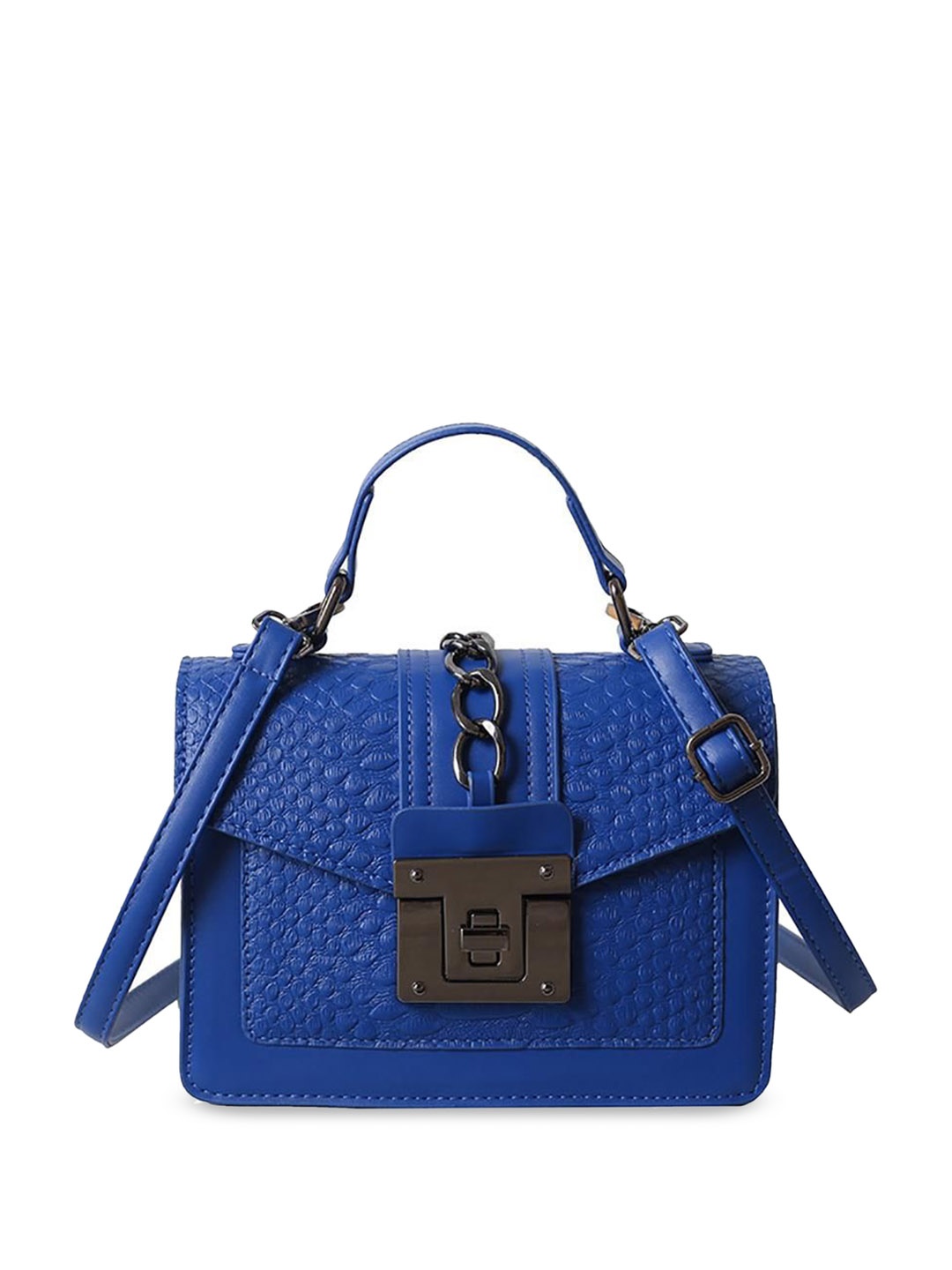 

StyleCast x Revolte Women Textured Structured Handheld Bag, Blue