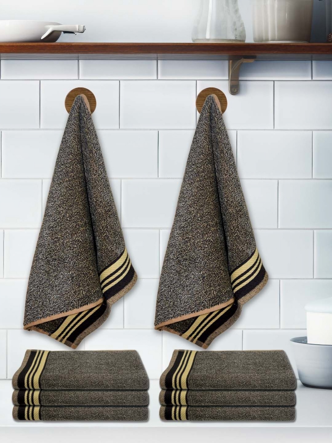 

Athom Living Set Of 8 Maroon 110 GSM Cotton Bath Towel