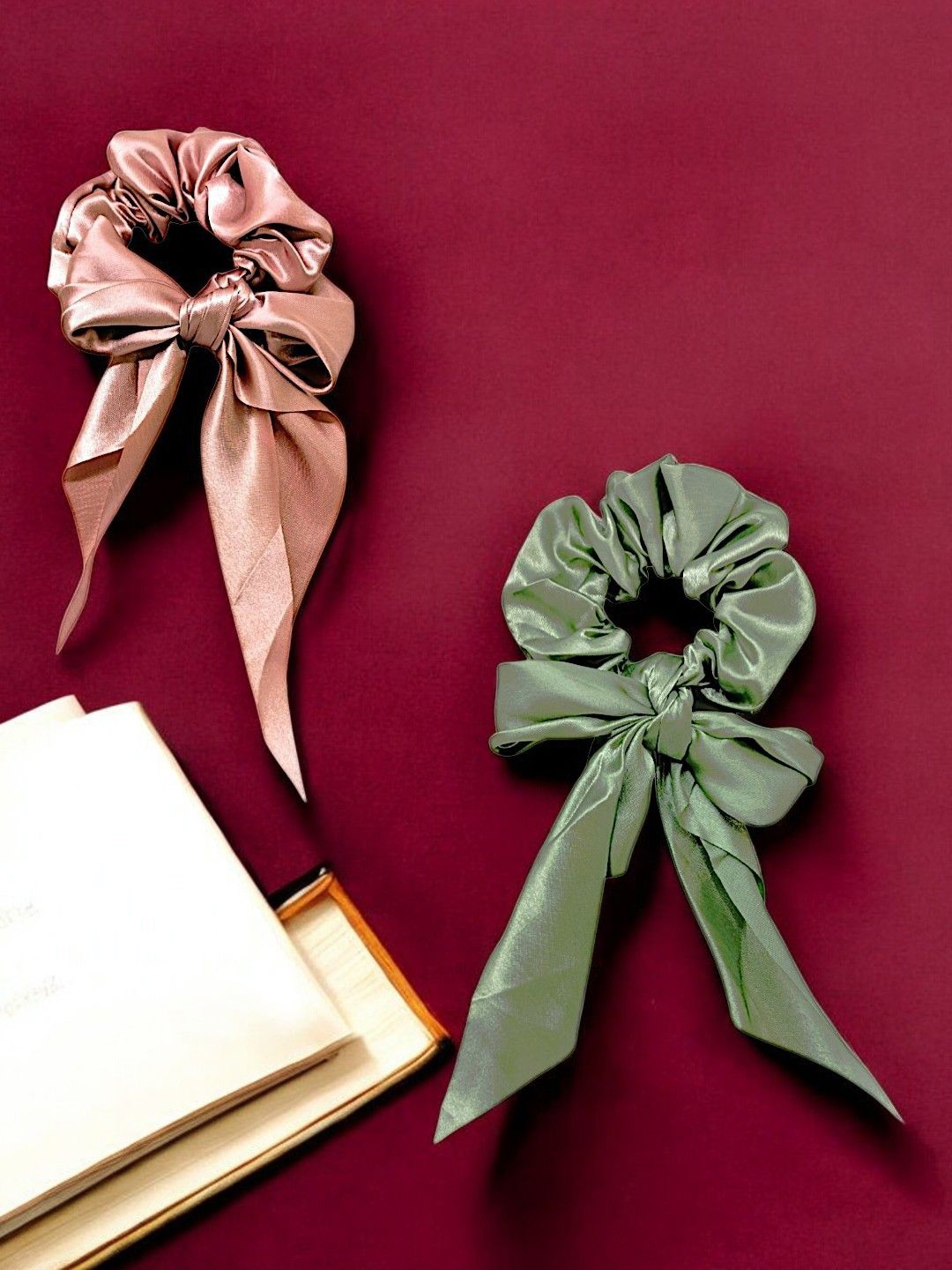 

9blings Women Set of 2 Ponytail Holders, Copper