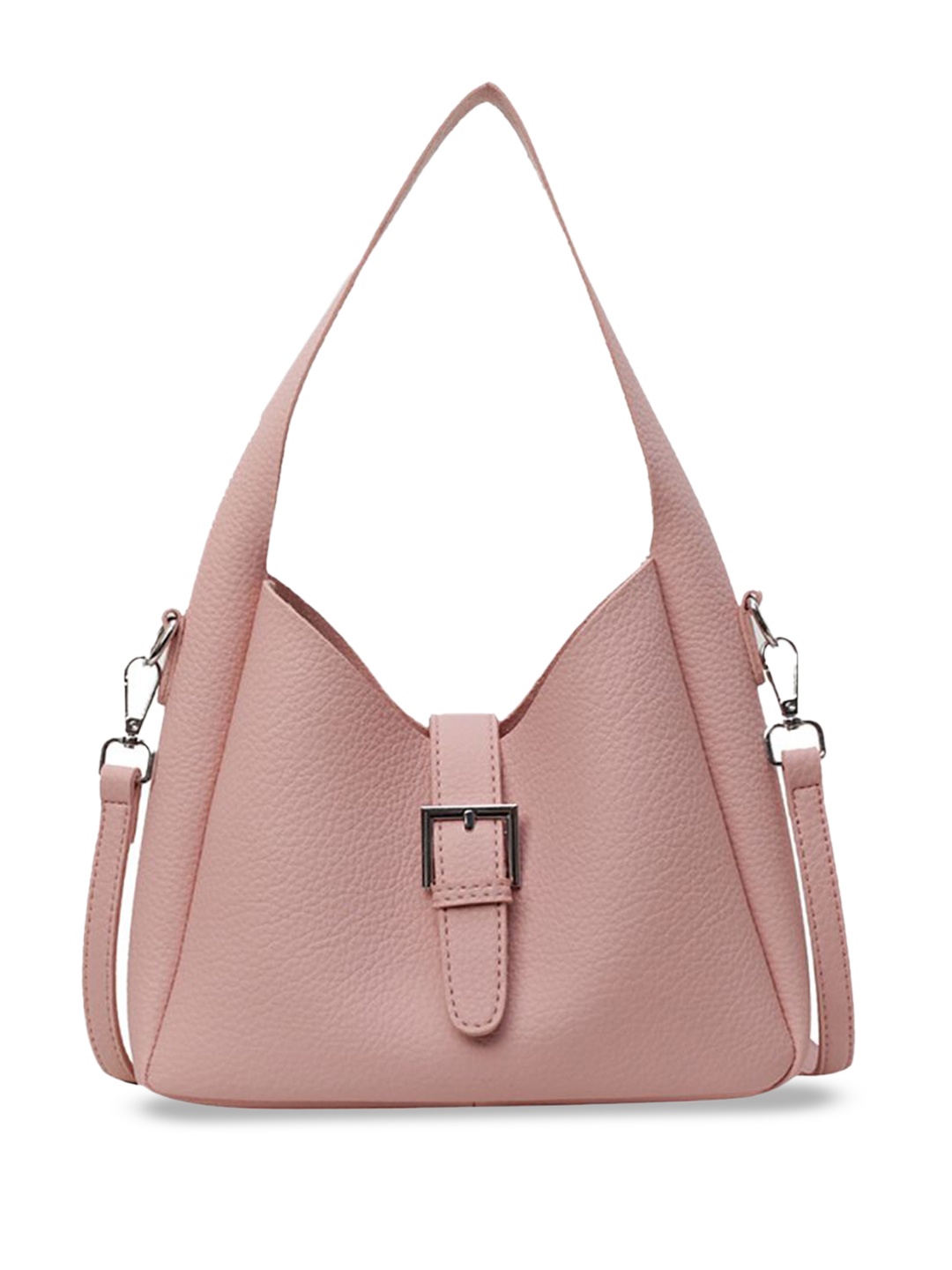 

StyleCast x Revolte Women Textured Structured Shoulder Bag, Pink