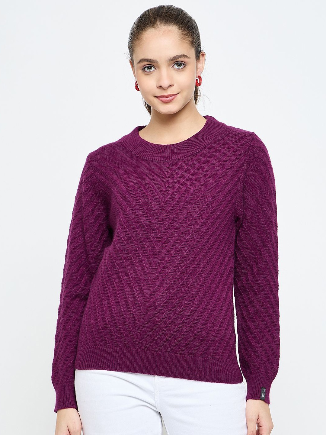 

CREATIVE LINE Women Self Design Top, Blue
