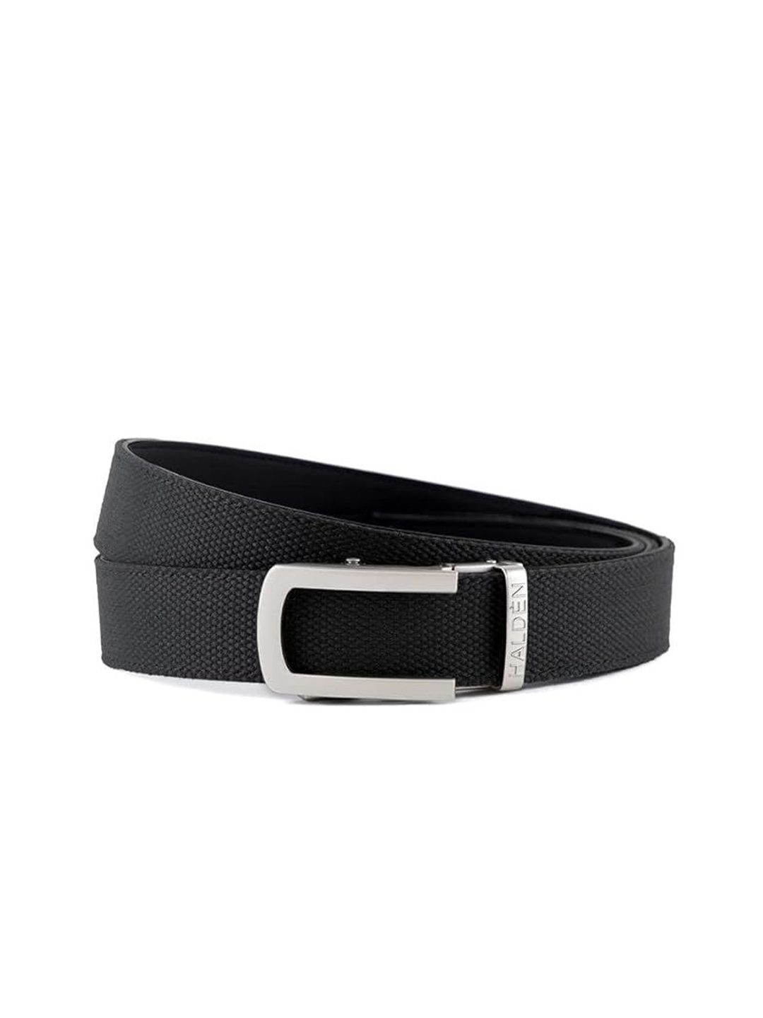 

HALDEN Men Textured Leather Belt, Black