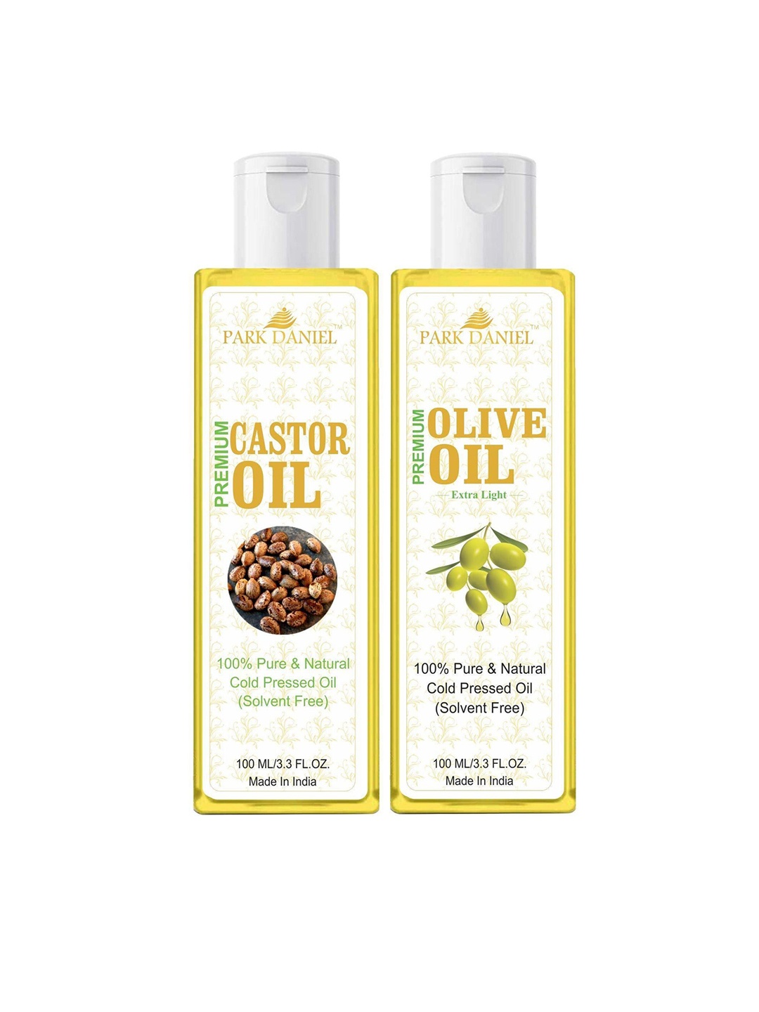 

Park Daniel Set Of 2 Castor Oil & Olive Oil- 100 ml Each, Transparent