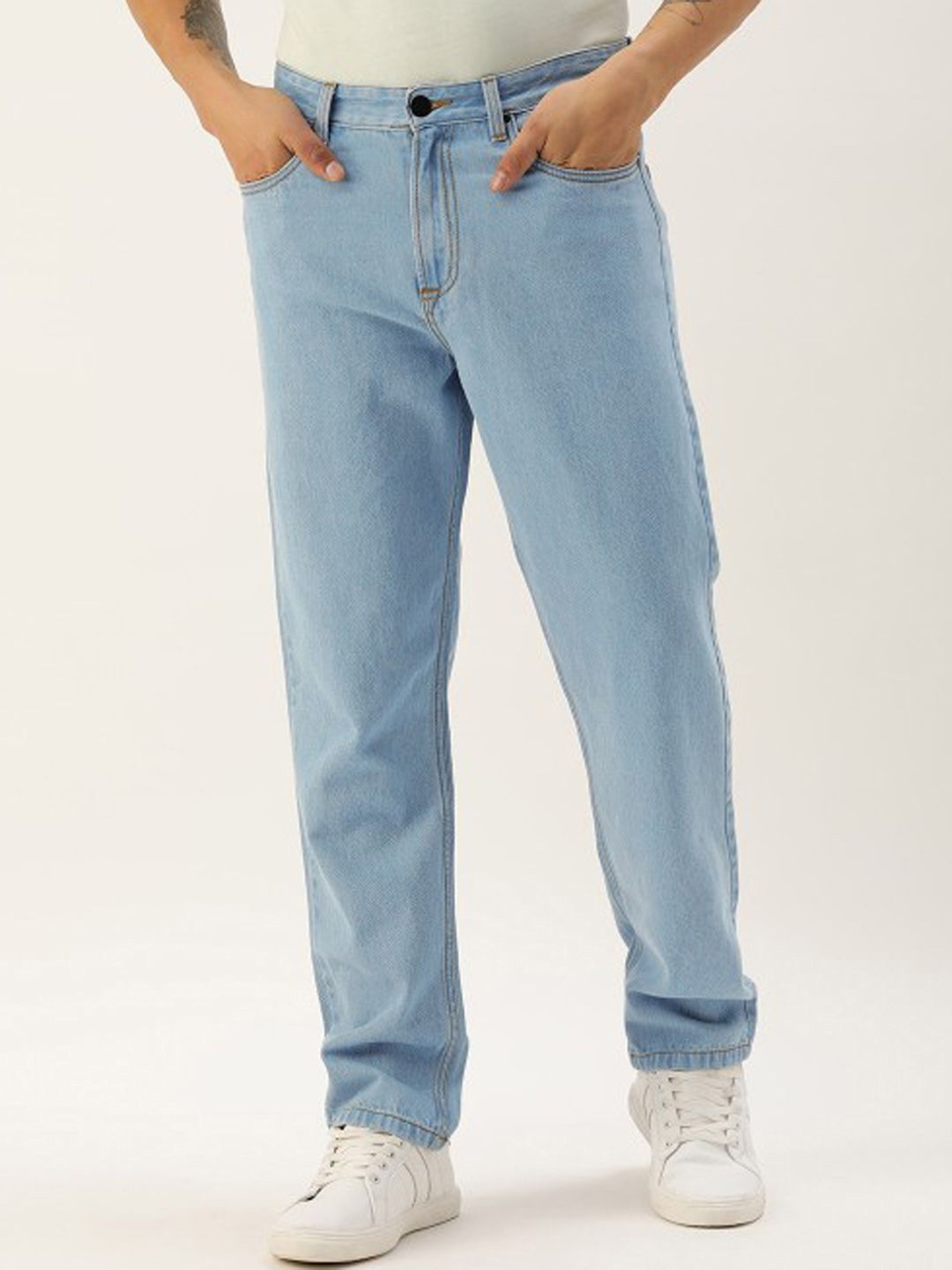 

CLUBROCKS Men Regular Fit Mid-Rise Stretchable Jeans, Blue