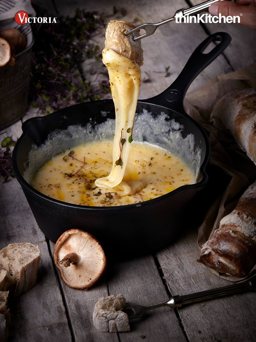 

Victoria Black Cast Iron Saucepan