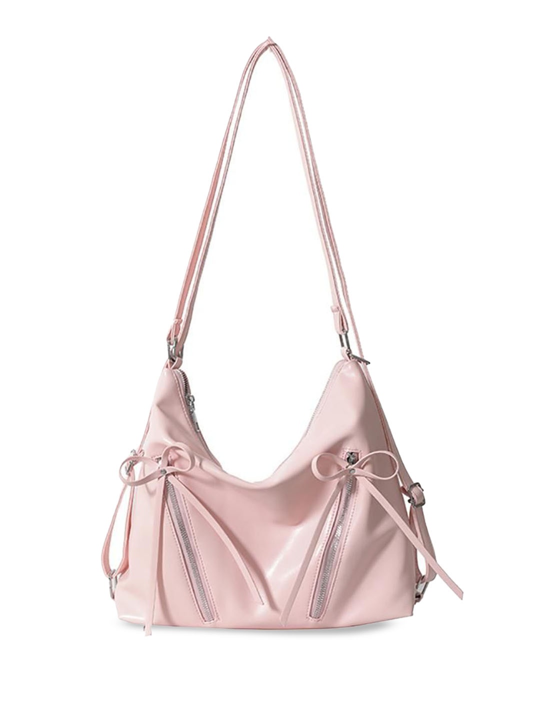 

StyleCast x Revolte Women Solid Swagger Sling Bag, Pink