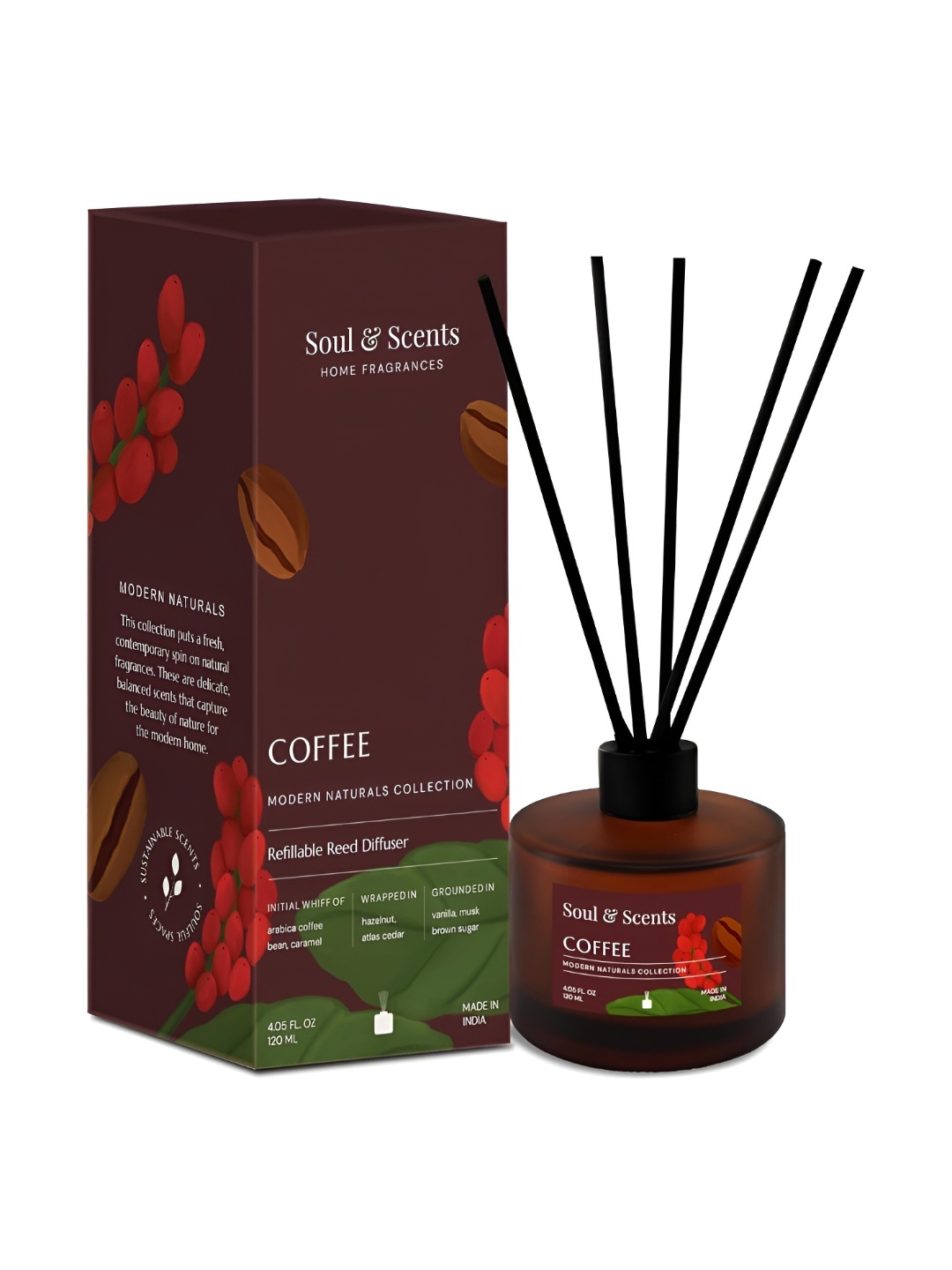 

SOUL & SCENTS Red Coffee Fragrance Aroma Oil Diffuser 120ml