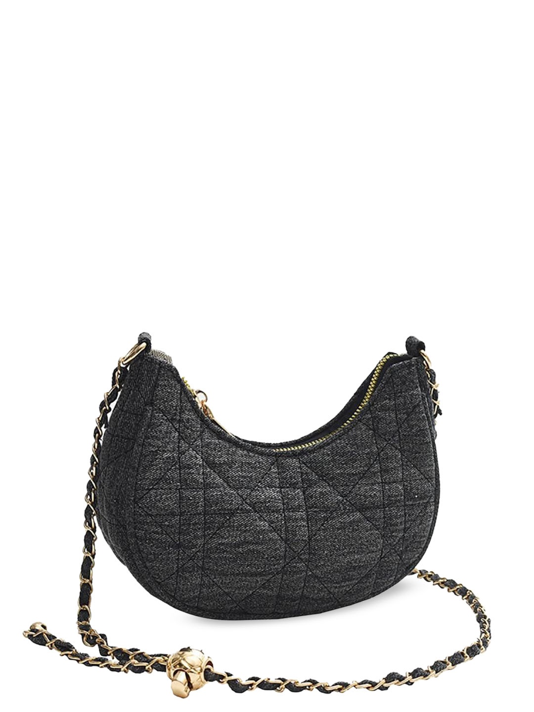 

StyleCast x Revolte Women Textured Swagger Sling Bag, Black