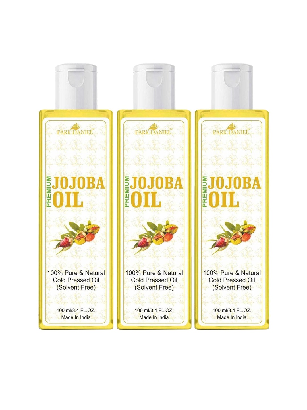 

Park Daniel Set Of 3 Premium Jojoba Oil - 100 ml Each, Transparent