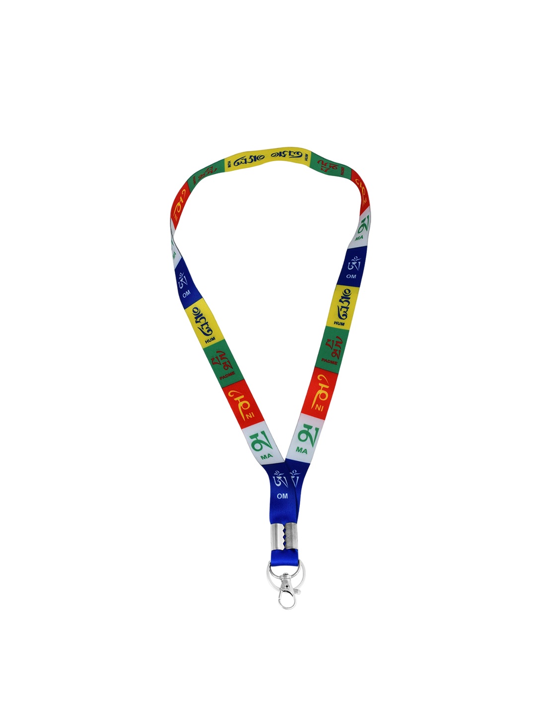 

MEMOIR Silk Lung-ta Tibetan Prayer Flags Long Loupe Bike Keychain, Black