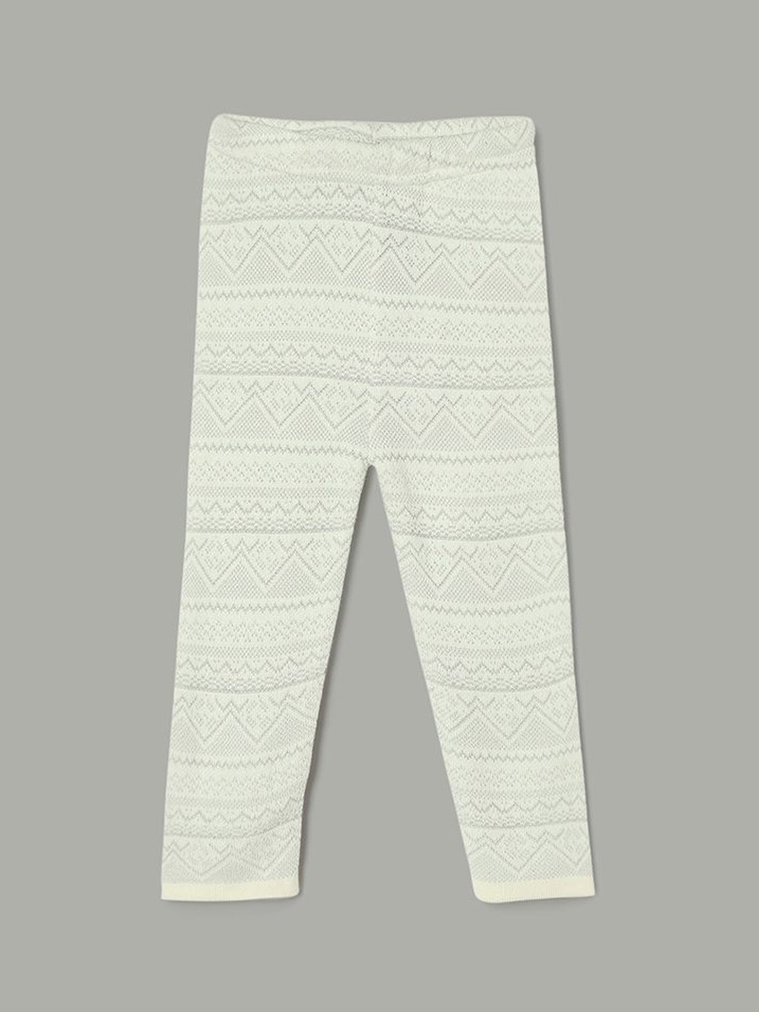 

Juniors by Lifestyle Girls Self Design Ankle Length Leggings, Off white