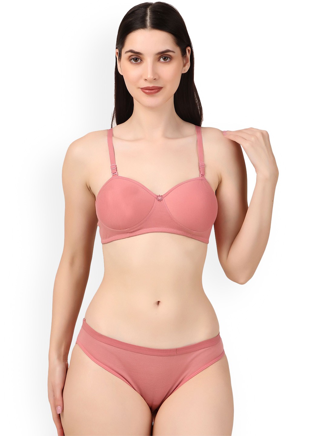 

Piylu Women Lightly Padded Lingerie Set Set-Muskan-CB1-Pink-28