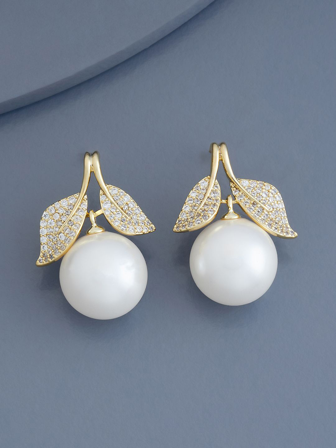 

Kushal's Fashion Jewellery Gold Plated Cubic Zirconia Geometric Studs