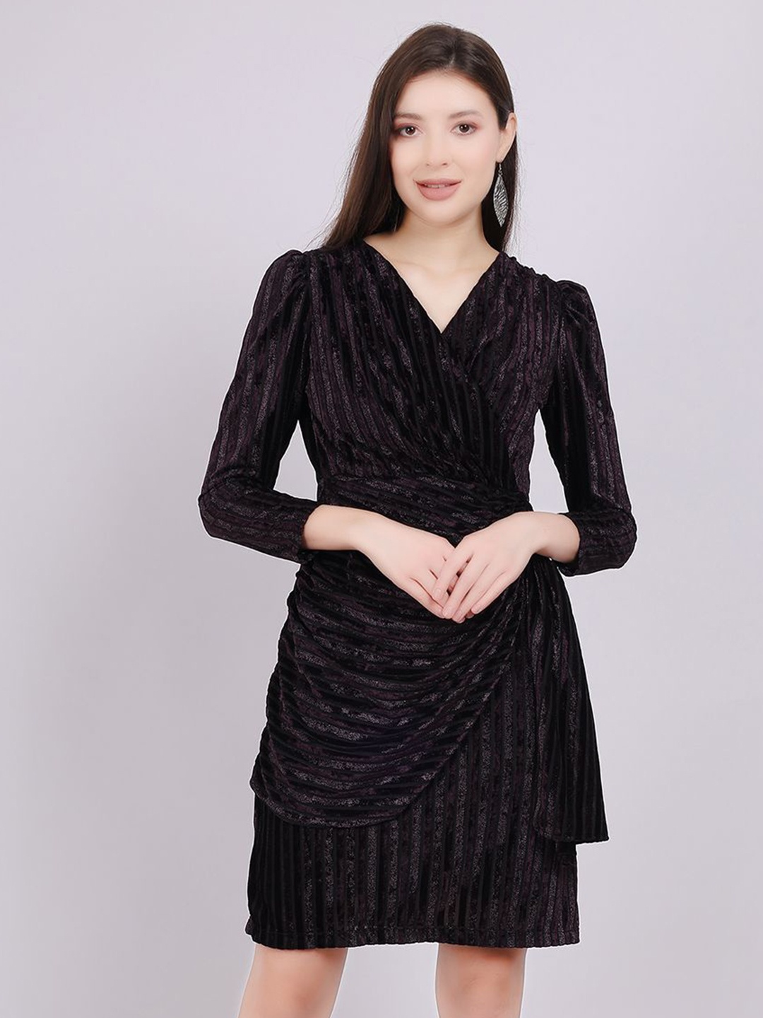 

Aumbe Women Embellished Wrap Dress, Purple