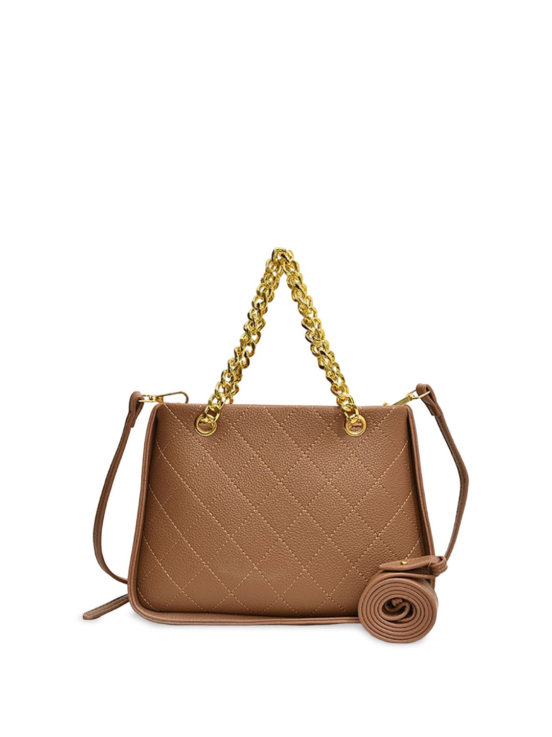 

StyleCast x Revolte Women Textured Bowling Satchel Bag, Brown