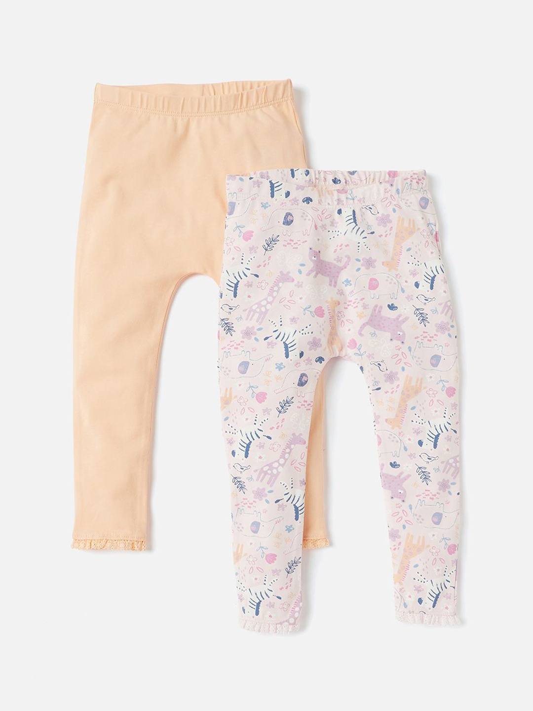

Juniors by Babyshop Infant Girls Pack Of 2 Printed Assorted Leggings