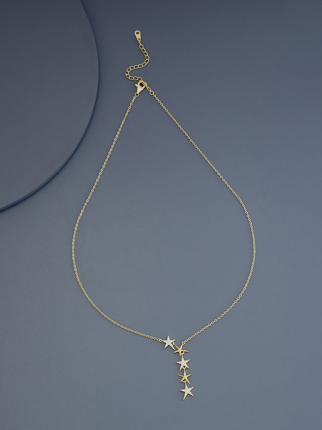 

Kushal's Fashion Jewellery Gold-Plated Cubic Zirconia Statement Chain