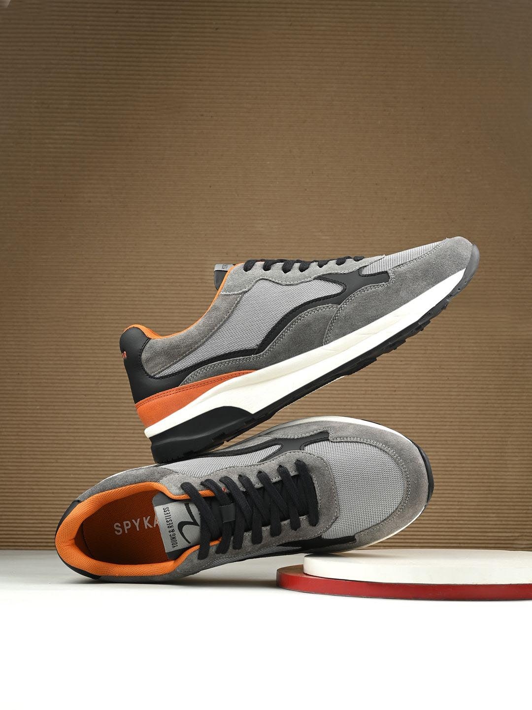 

SPYKAR Men PU Lace-Ups Sneakers, Grey