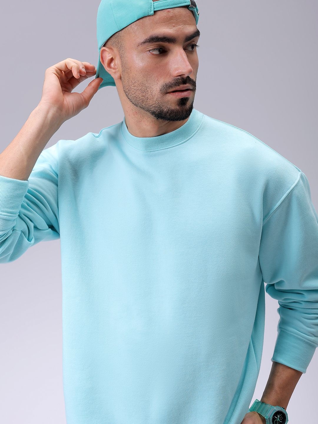 

The Indian Garage Co Men Round Neck Winter Sweatshirt, Blue