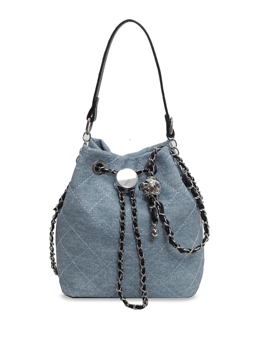 

StyleCast x Revolte Women Textured Swagger Sling Bag, Blue