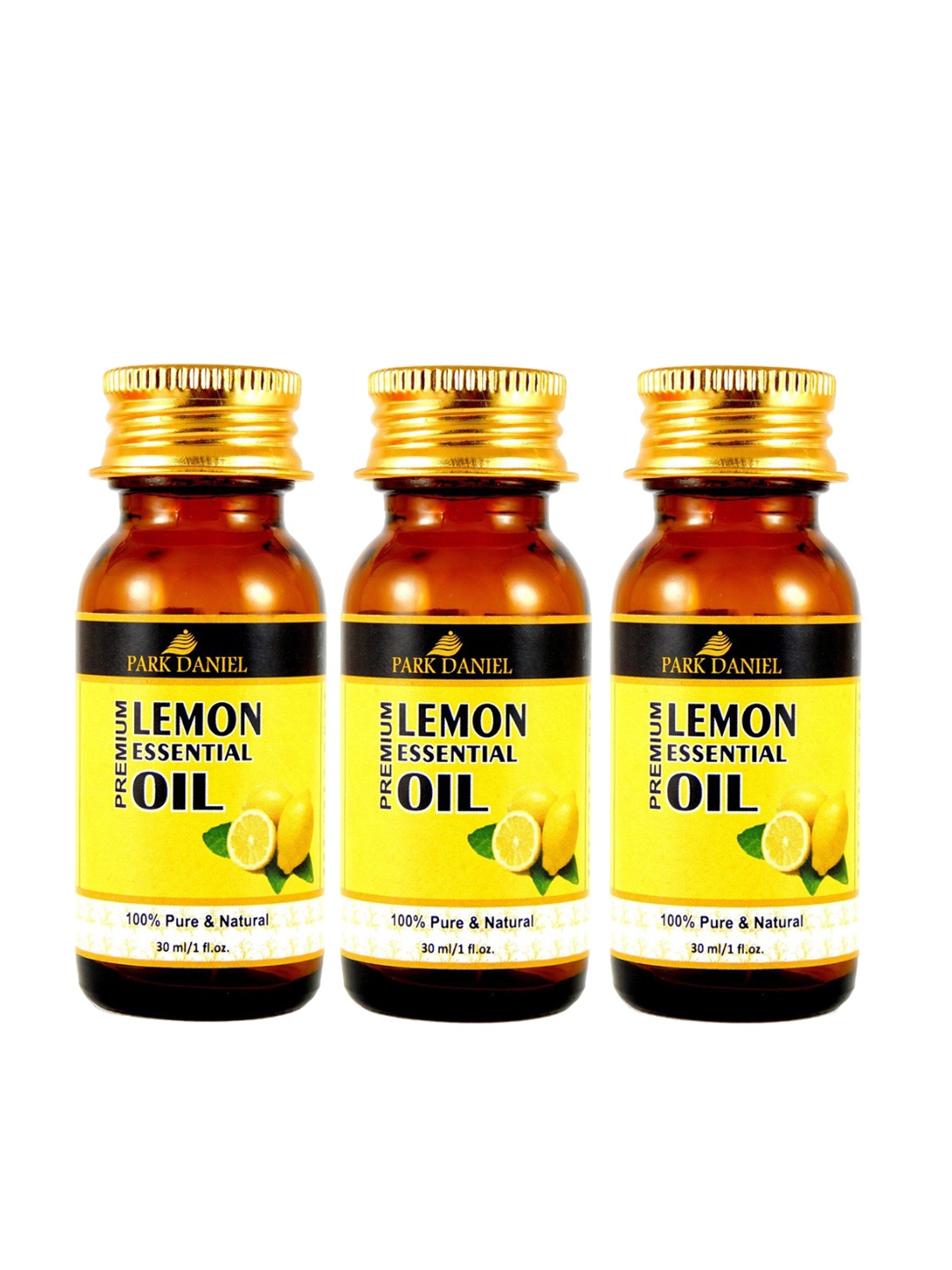 

Park Daniel Set Of 3 Premium Lemon Essential Oil - 30 ml Each, Transparent