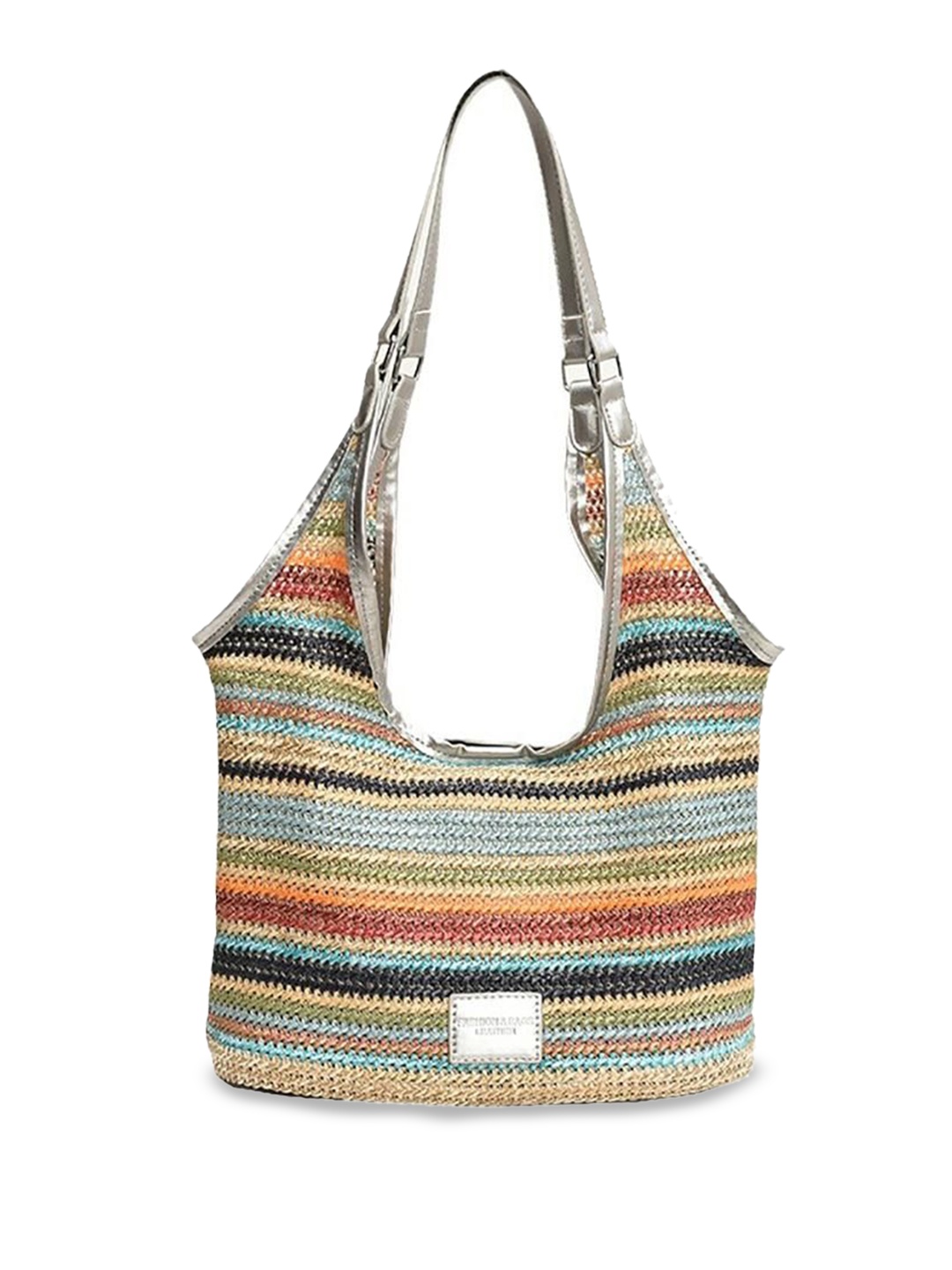 

StyleCast x Revolte Women Textured Structured Shoulder Bag, Beige