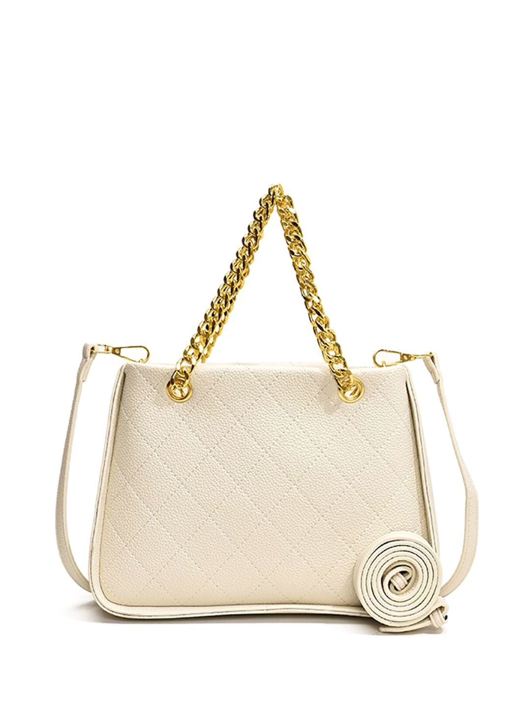 

StyleCast x Revolte Women Textured Structured Satchel Bag, White