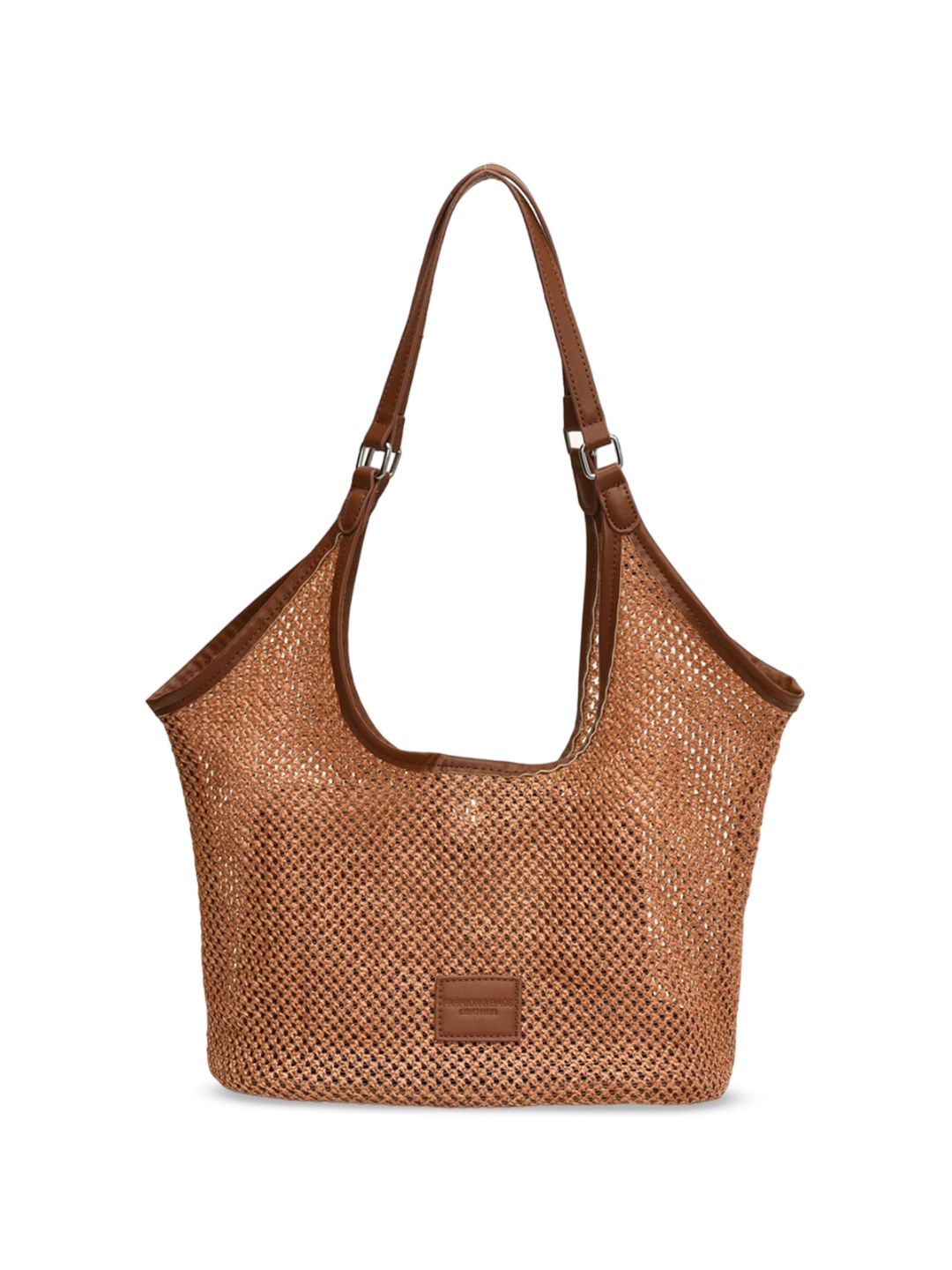 

StyleCast x Revolte Women Textured Structured Shoulder Bag, Brown