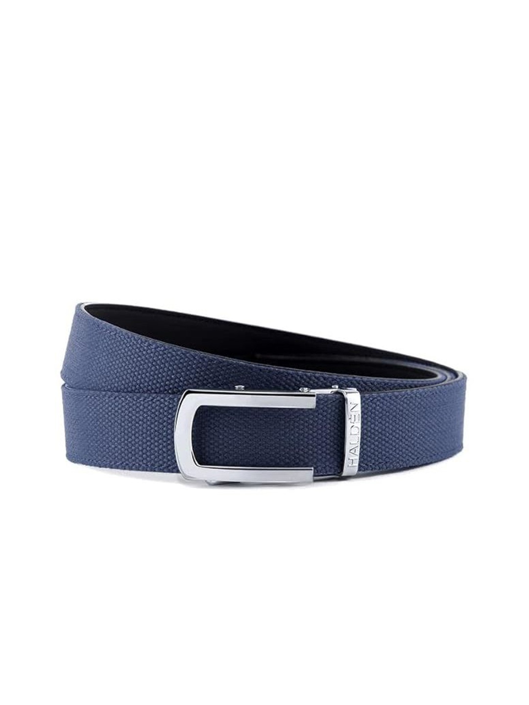 

HALDEN Men Textured Leather Belt, Blue