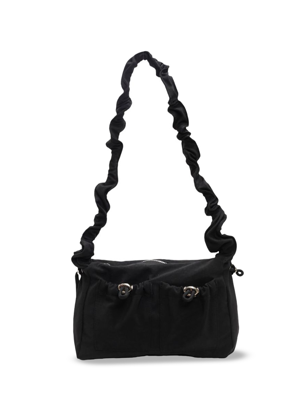 

StyleCast x Revolte Women Solid Structured Sling Bag, Black