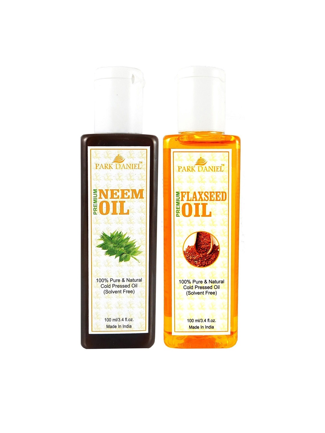 

Park Daniel Set Of 2 Neem Oil & Flaxseed Oil- 100 ml, Transparent