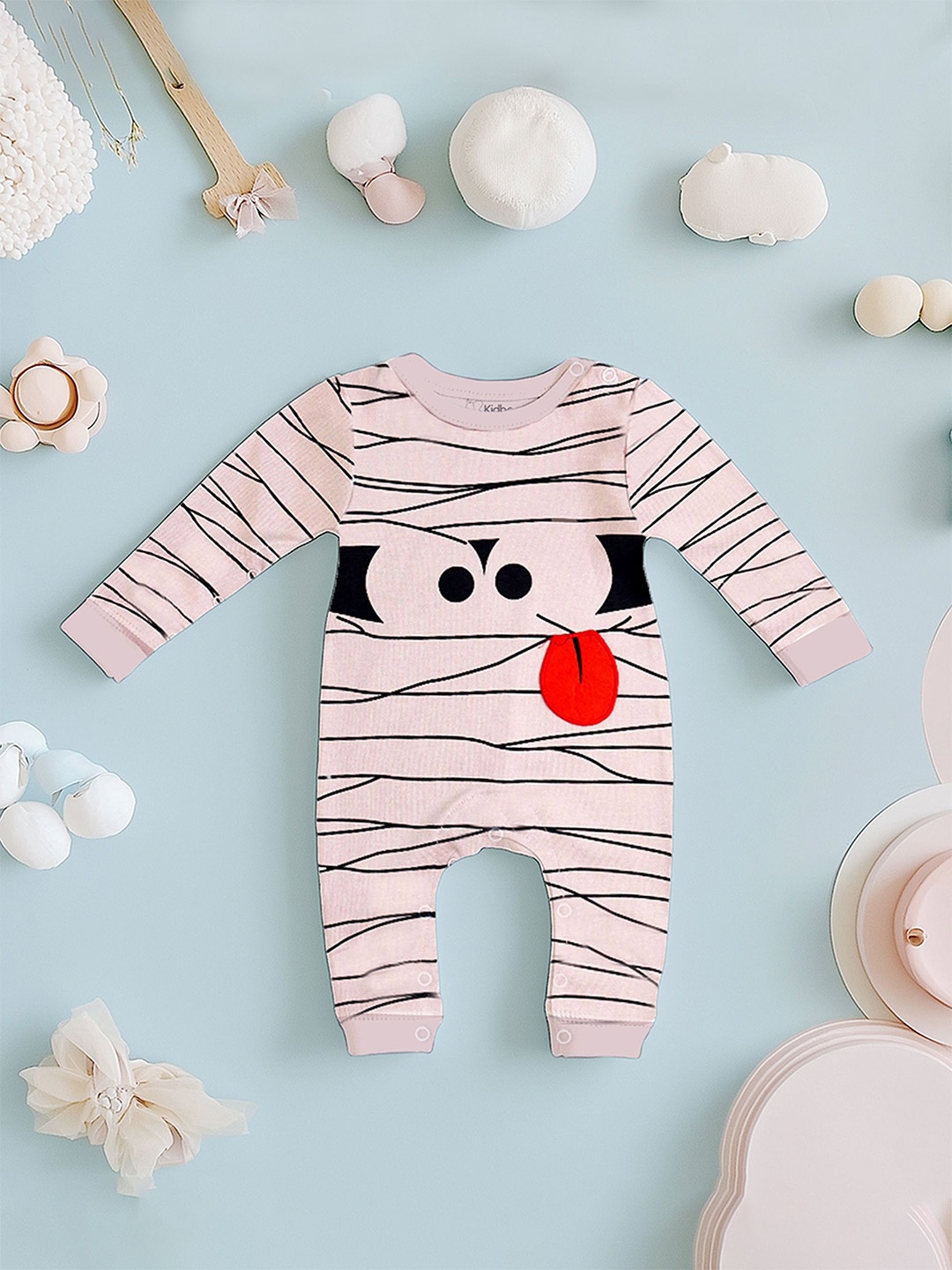 

Kidbea Kids Printed Rompers, Pink