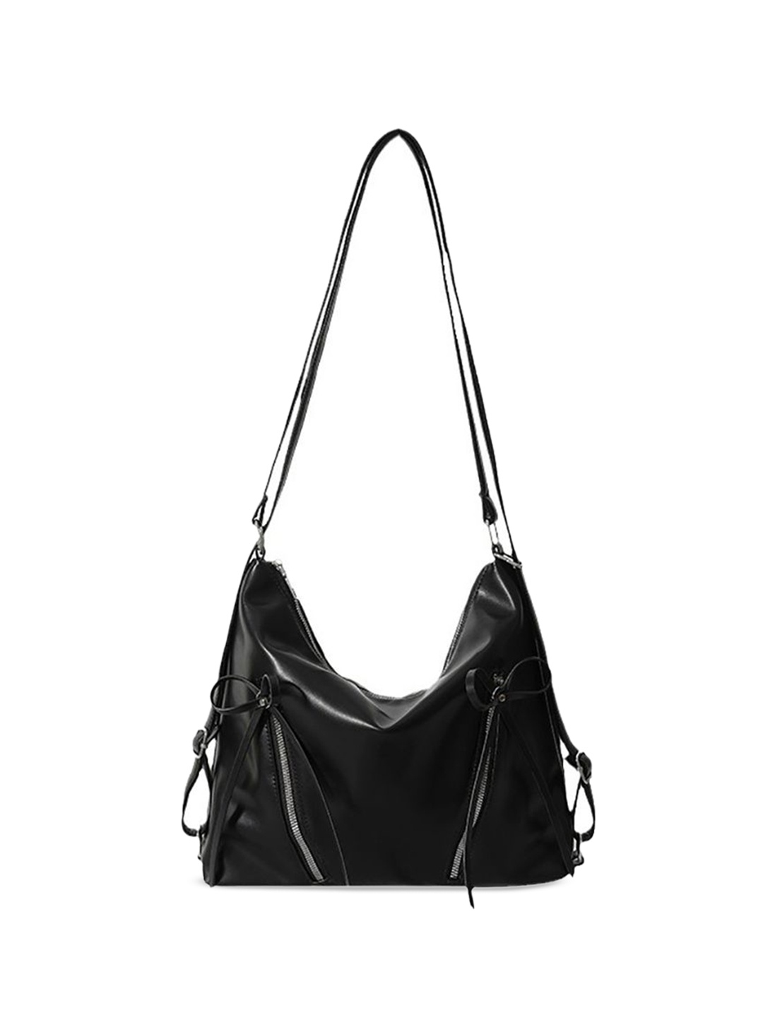 

StyleCast x Revolte Women Solid Structured Sling Bag, Black