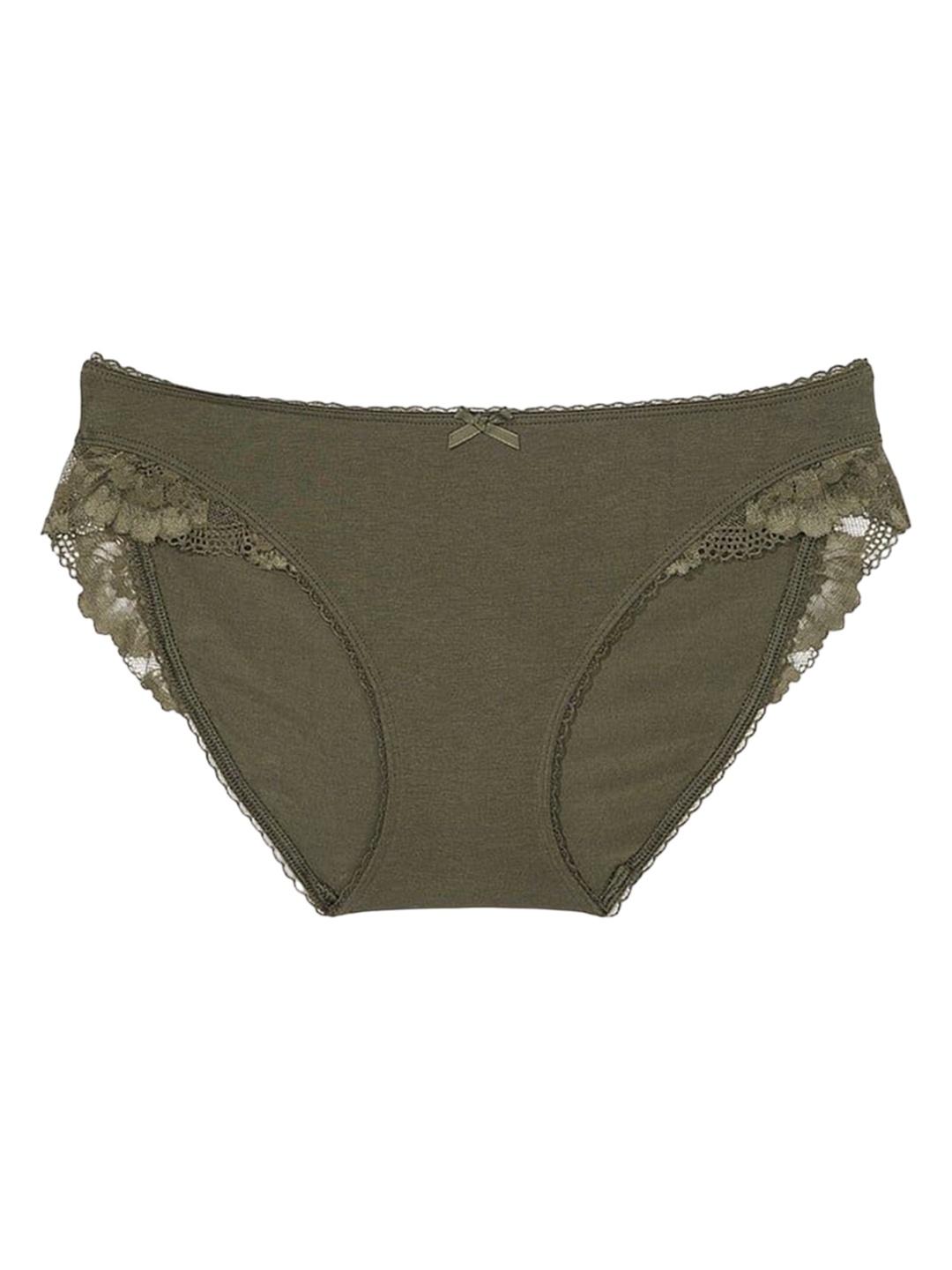 

Victoria's Secret Women Lace-Trim Bikini Panty 1125077008K8, Olive