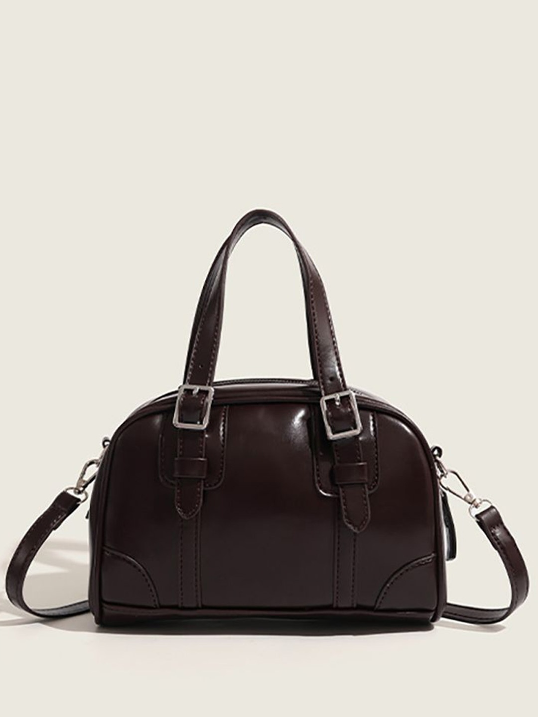 

StyleCast x Revolte Women Solid Shopper Shoulder Bag, Coffee brown