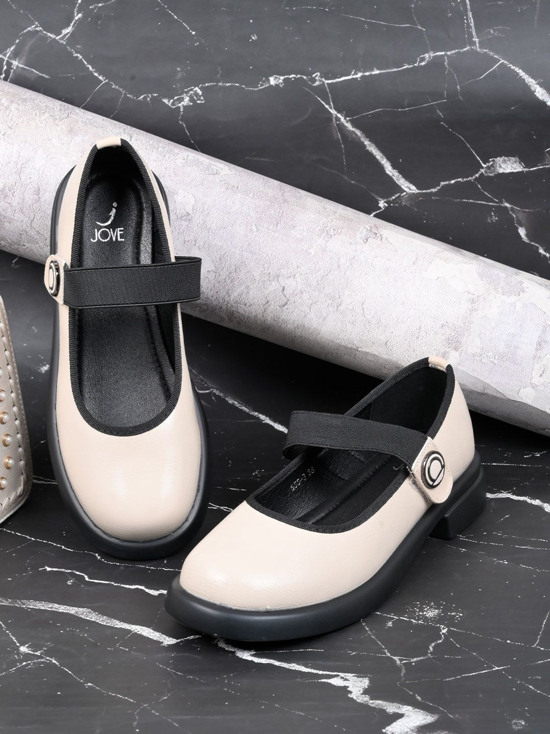 

Jove -Women Platform Sandals with Buckles, Off white