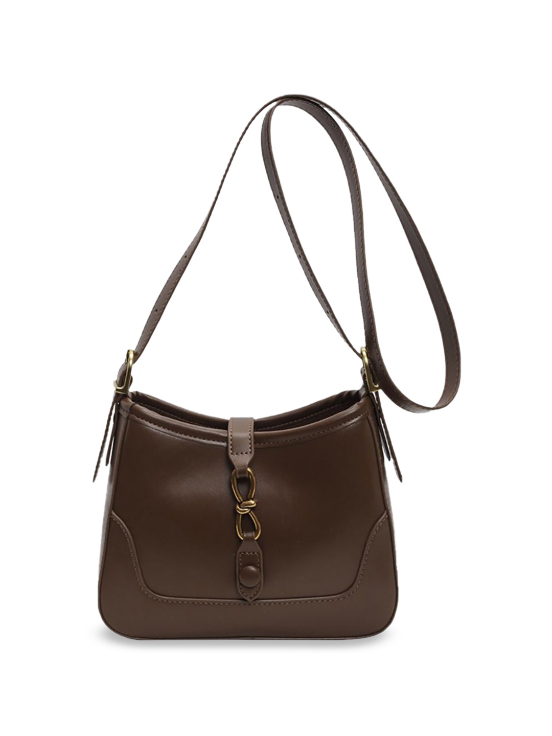 

StyleCast x Revolte Women Solid Shopper Shoulder Bag, Coffee brown