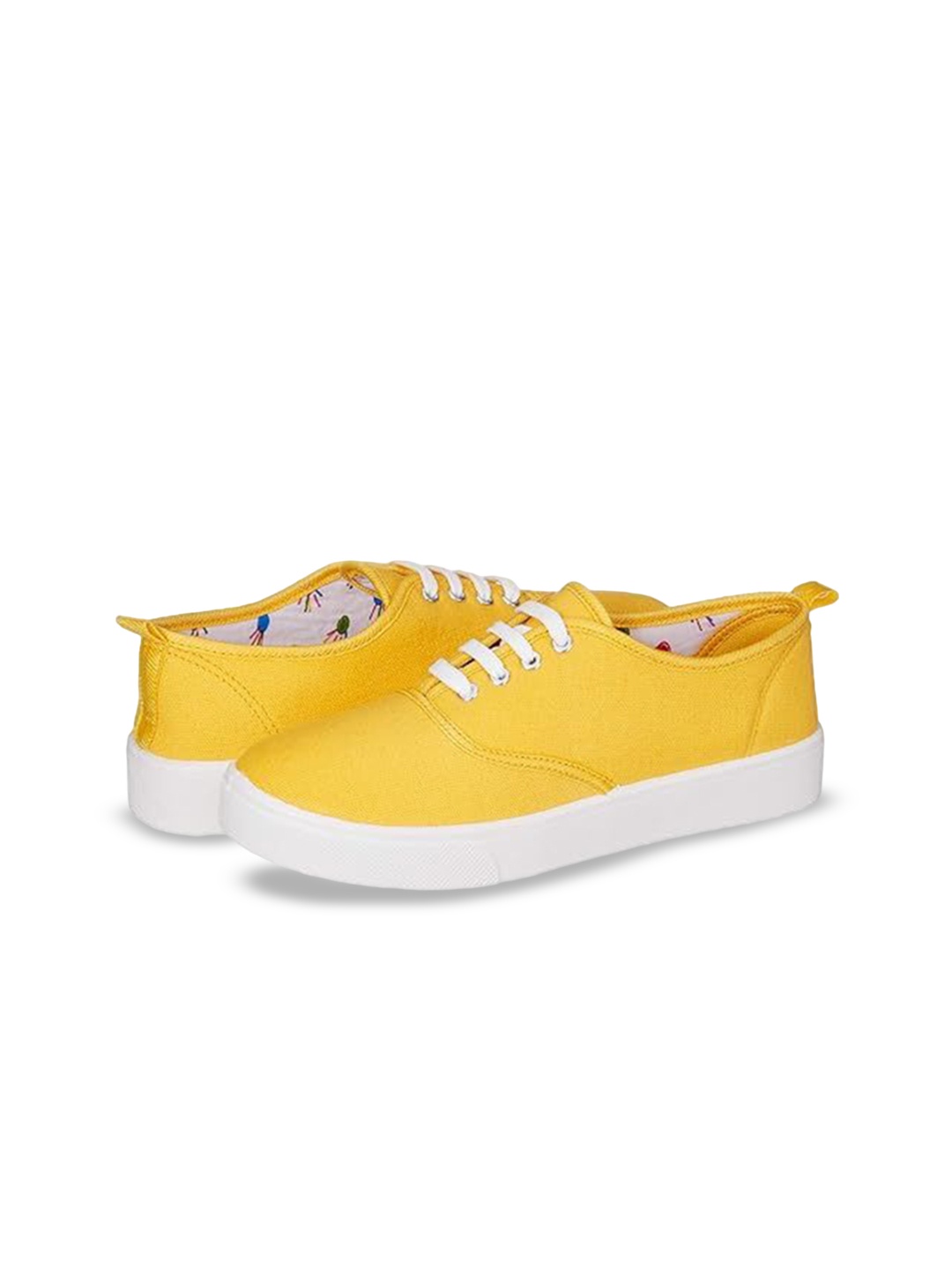 

DressBerry Women Woven Design Round Toe Brogues, Yellow