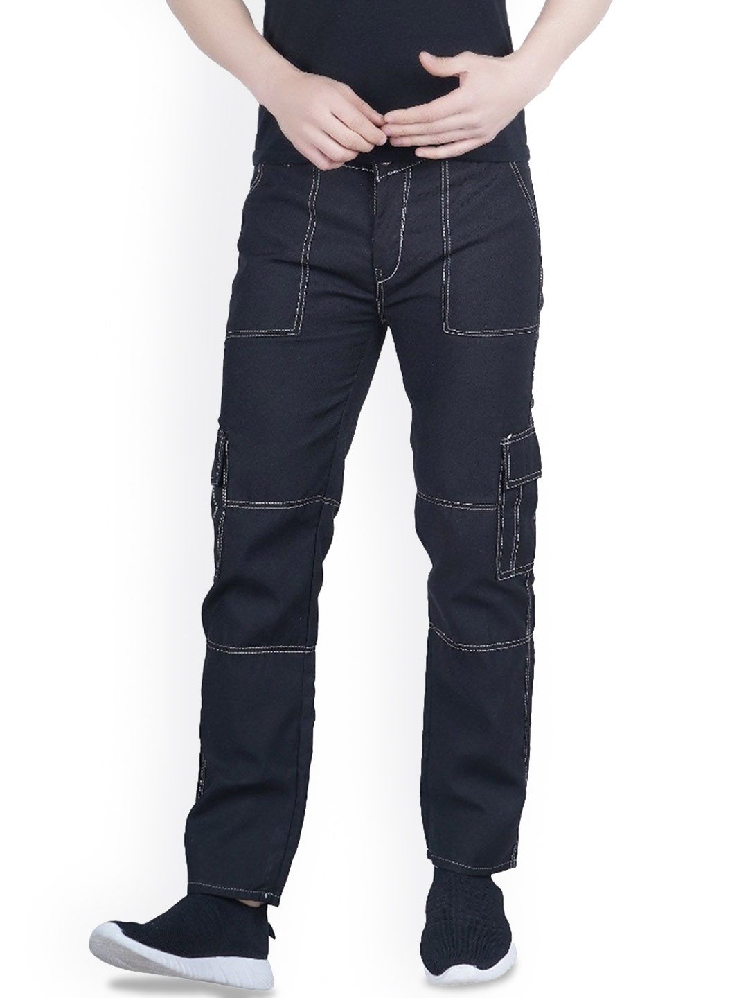 

LINARIA Men Classic Highly Distressed Jeans, Black