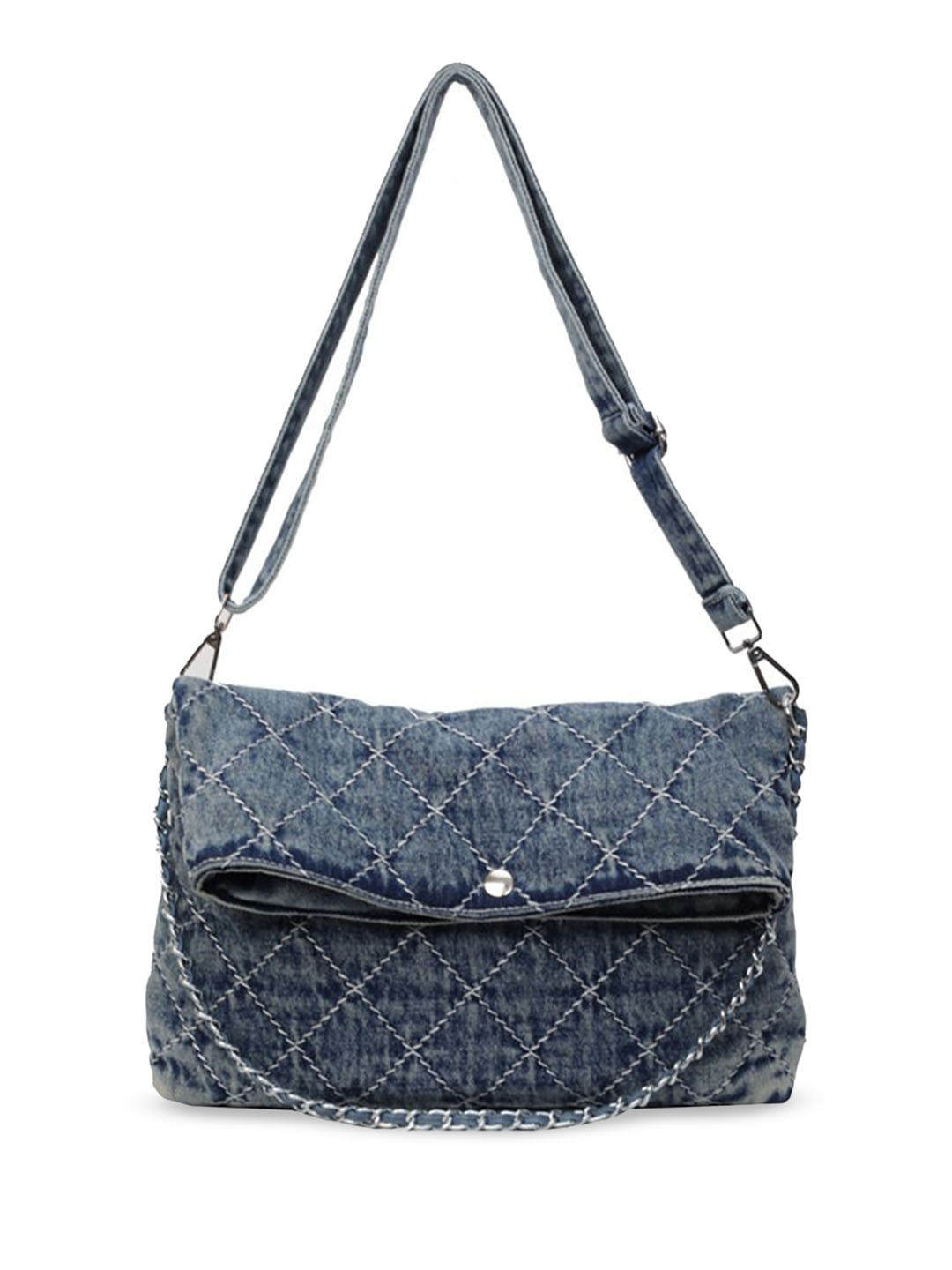 

StyleCast x Revolte Women Textured Bowling Sling Bag, Blue