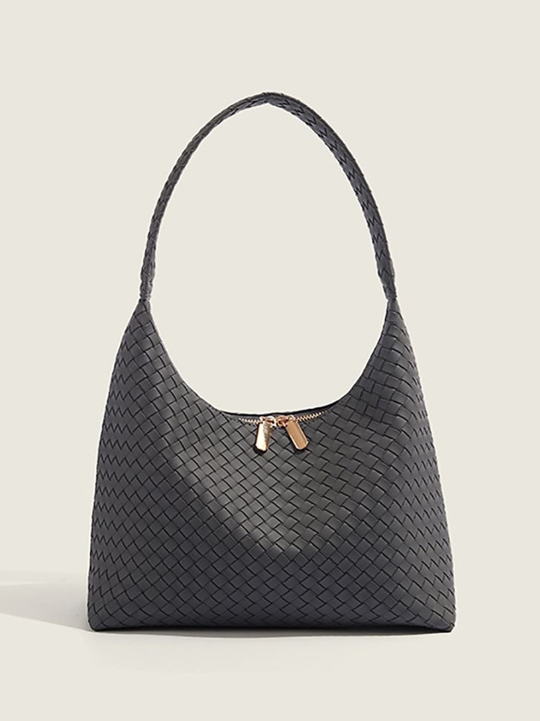 

StyleCast x Revolte Women Geometric Textured Structured Hobo Bag, Grey