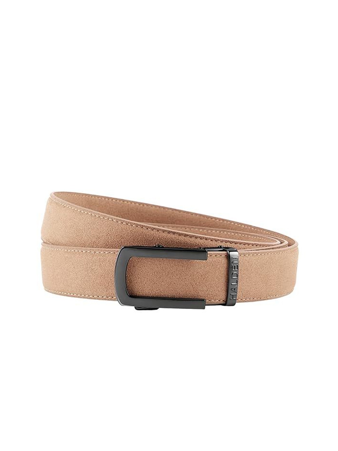 

HALDEN Men Leather Belt, Cream
