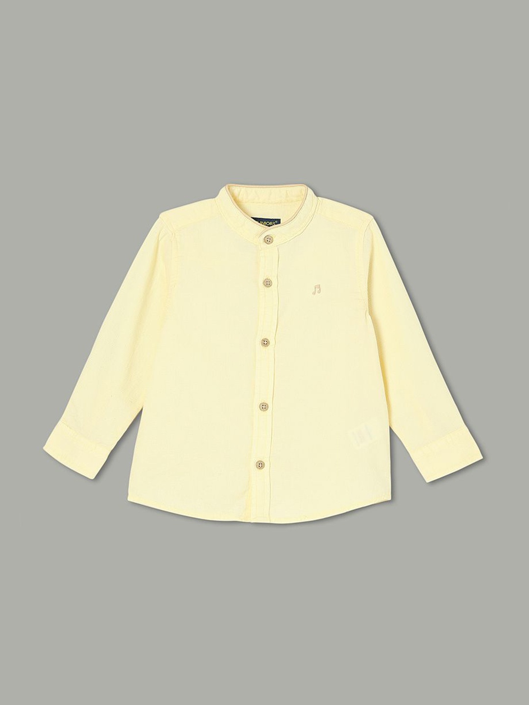

Juniors by Lifestyle Boys Spread Collar Solid Cotton Casual Shirt, Yellow