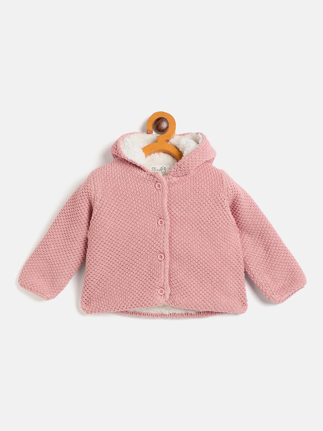 

JWAAQ Unisex Kids Cotton Cable Knit Cardigan, Pink